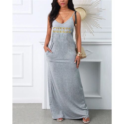 Fantoye Ribbed knit Hollow Out Ruffle Women Dress Yellow