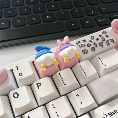 Handmade  Daisy Duck Donald Duck Keycaps for Mechanical Keyb