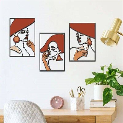 Wrought Iron Wall Decor 3 Pieces Lines Art Wall Decor