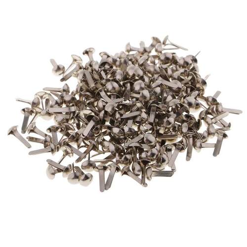 200pcs Metal Round Head Split Pin Brads Paper Fastener Scra