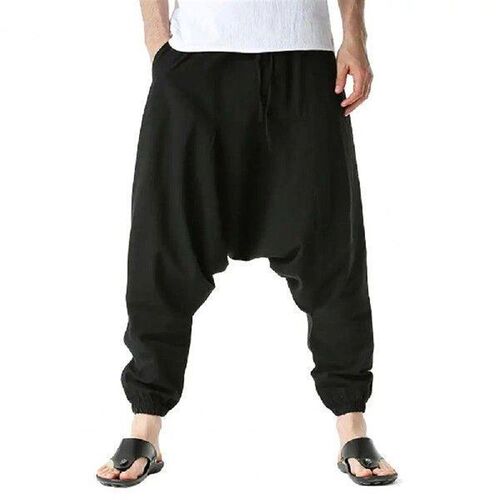 Men Cotton and Linen Pants Harem Pants Baggy Casual