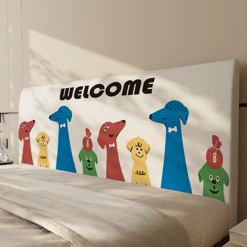 可拆洗儿童床头罩2023新款实木床头硬板全包靠垫软包防尘罩布艺,居家布艺,床头罩,淘宝优惠券,粉丝福利购,淘宝优惠卷