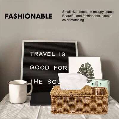 Napkin ver Rattan Wicker Storage Case Removable Tissue Box D