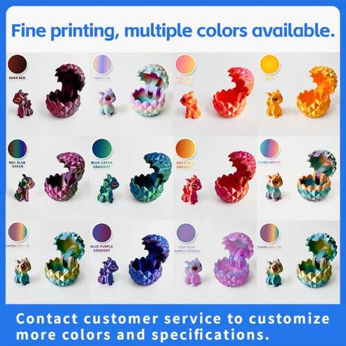 3D Printed Dragon Egg Figures Animal Toys MIni Dragon Fidget