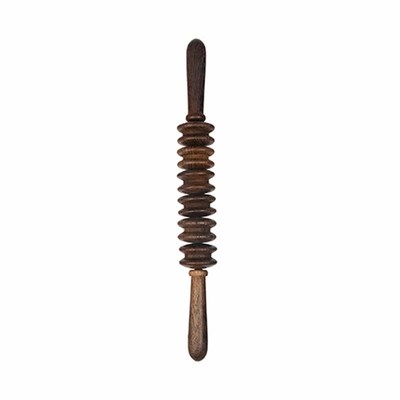 Wooden Exercise Roller Fine Wheel Shaft Whole Body Massage R