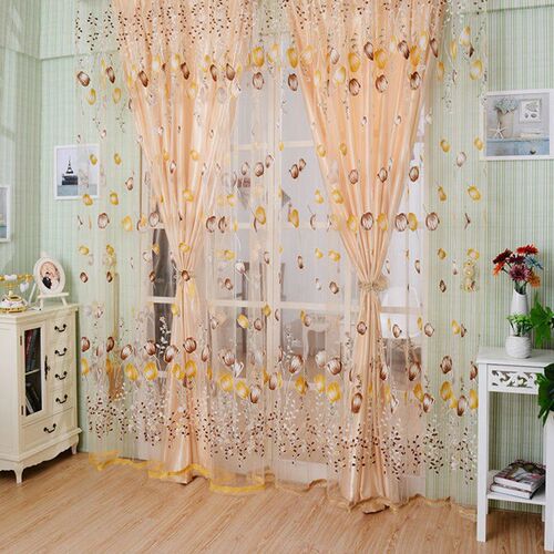 1PC 1M*2M Window Curtains Sheer Voile Tulle for Bedroom Livi