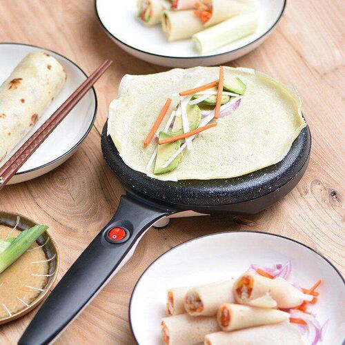 220V Non-stick Electric Crepe Pizza Maker Pancake Machine No