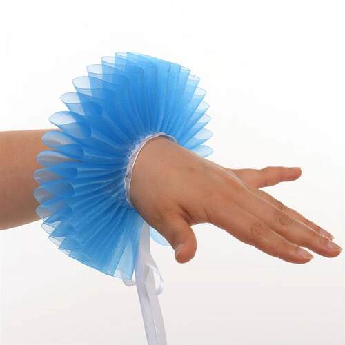 Vintage Ruffled Wrist Cuff Gloves Women Men Clown Cosplay