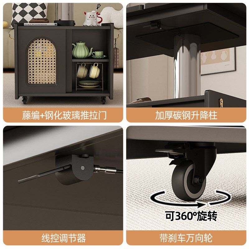 202新款茶几饭桌二合一客厅小户型折叠餐桌茶几两用茶桌椅,住宅家具,岩板餐桌,淘宝优惠券,粉丝福利购,淘宝优惠卷