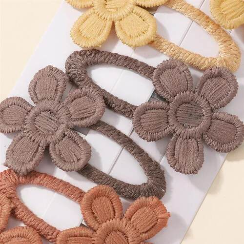 6Pcs Daisy Flower Hair Clips for Baby Girls Lovely Hair Bang