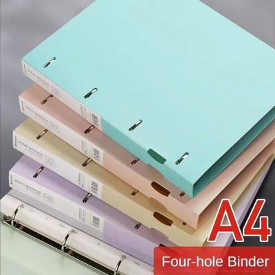 A4 Binder D-Type Punch Folder Office Storage File Ring Water
