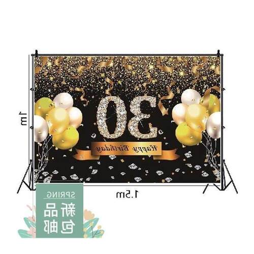 Birthday Background Decor Happy 30th 40th 50th 60th