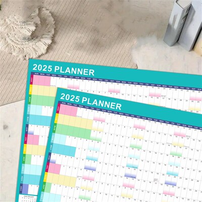 2025 Annual English Planner Wall Calendar Morandi Color Graf