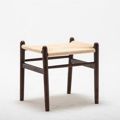 Log Bench Restaurant Nordic Solid Wood Square Stool Chinese