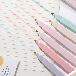 6pcs/set Pastel Color Highlighter Kawaii Stationery Color Ma