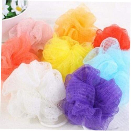 soft bath shower wash body exfoliate puff sponge mesh net
