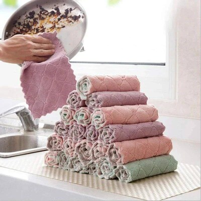10/20pcs Dishwashing Cloth Kitchen Cleaning Wipes Household
