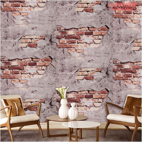 Brick Pattern Vinyl Home Waterproof Wallpapers Self-Adhesive
