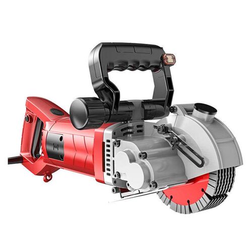 Laser slotting machine decoration embedding concrete red