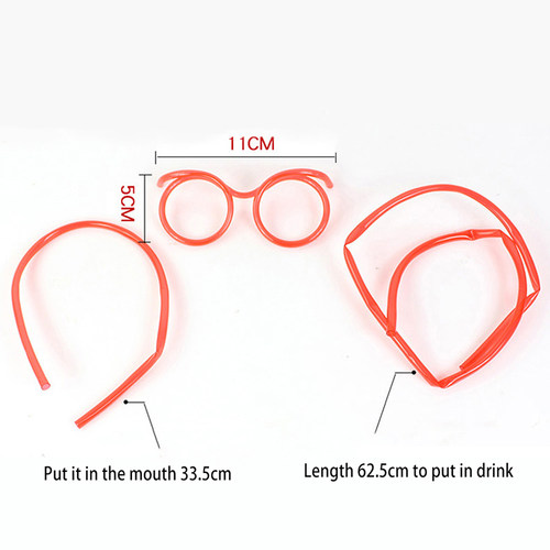 Creative Straw Glasses Toys For Kids Summer Mustache Fun Sof