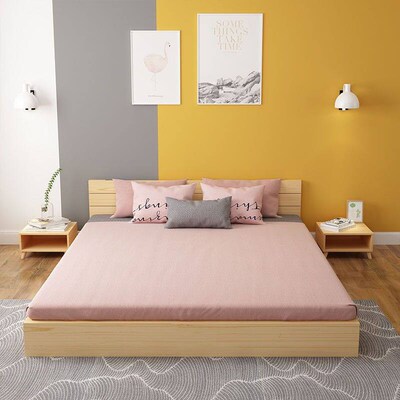 Tatami bed solid wood row skeleton bed frame 1.5 m 1.8m doue