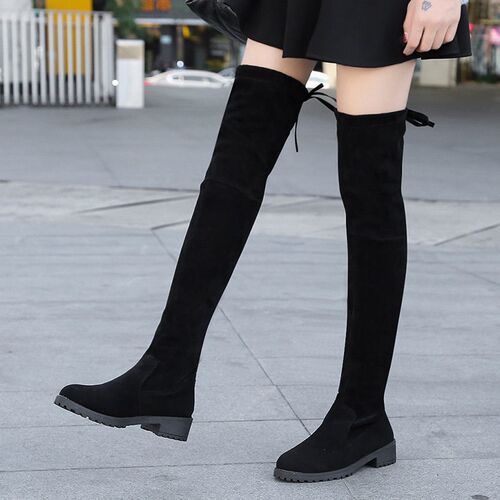 Size 35-41 Winter Over The Knee Boots Women Stretch Fabric T