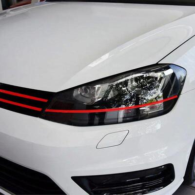 5Pc Reflective Strips Car er Auto Front Hood Grille Moulding