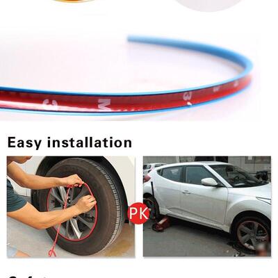 8M Roll Rim blades Car Vehicle Color Wheel Rims Protectors