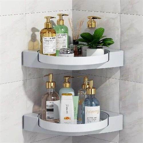 Rotating Bathroom Triangle Storage Rack Toiletries Shower