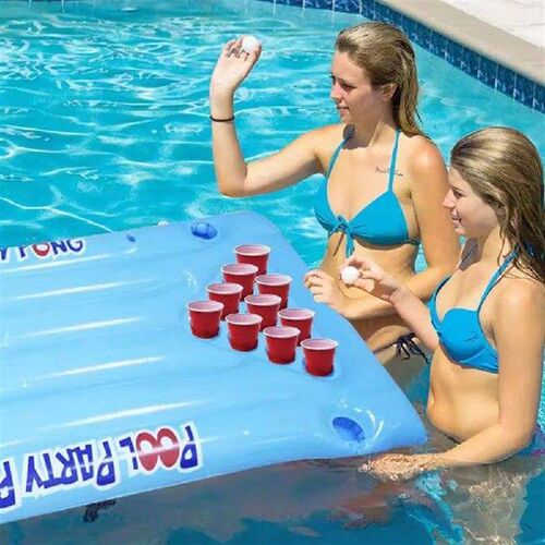 Versatile Floating Pong Table Float Inflatable Pong Floaty