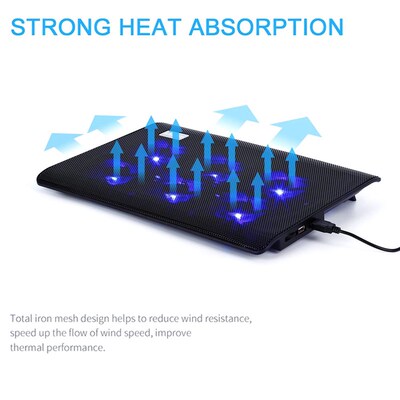 2021 New Portable Laptop Cooler With 6 Fans Cooling Pad
