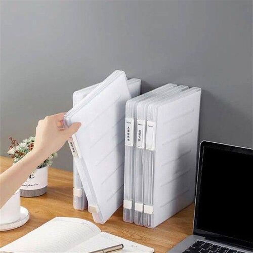 File Box with Lid Visible Buckle Design Dust-proof Document