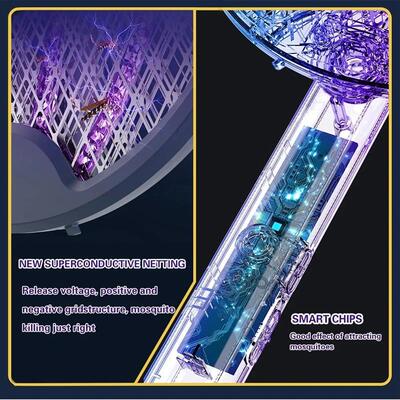USB Rechargeable Foldable Electric Mosquito Swatter 3500V Ki