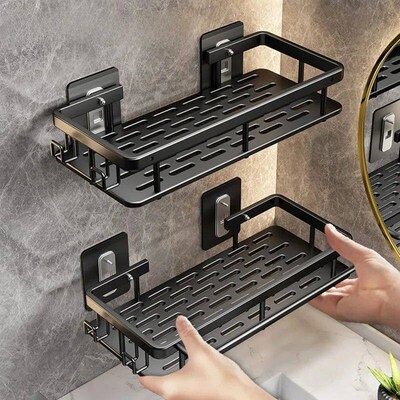 Bathroom Shelf No Drill Wall Mounted Shampoo Bottle Shower C