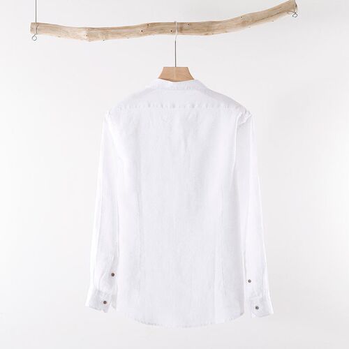 Summer New Solid Color Chinese Style Collar Mens Breathable