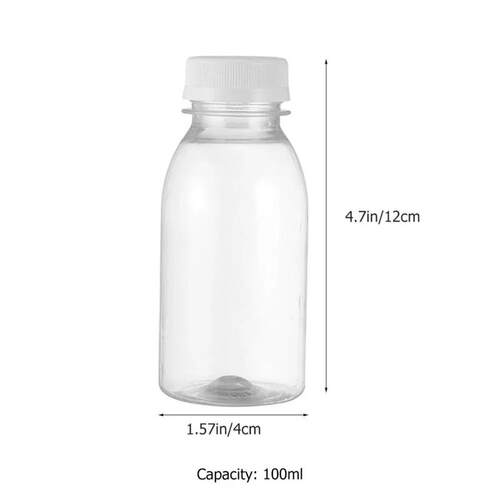 6 Pack Plastic Bottles 100ml Milk Bottles Juice Bottles Leak