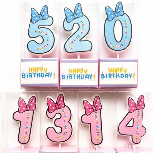 Hot Happy Birthday Number 0-9 Candles Cartoon Mickey Minnie