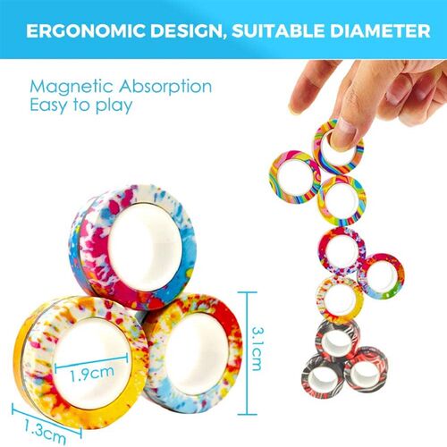 2022 Magnetic Rings AntiStress Fidget Toy Magic RingTool