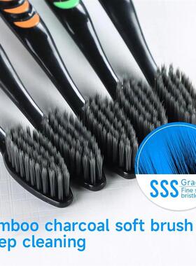 10 Pcs Famly pack toothbrush, Bamboo Charcoal Soft Brstles T