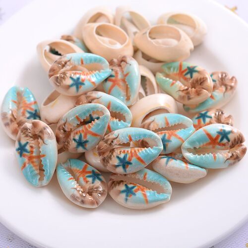 10Pcs/Pack Multicolor Natural Shell Loose Spacer Beads 20mm