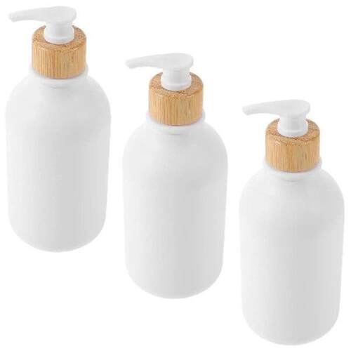 3Pcs 500ml PET Matte Plastic Pump Dispenser Bottles Shampoo