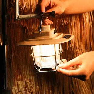 LED Camping Lamp Retro Hanging Tent Lamp Waterproof Dimmable