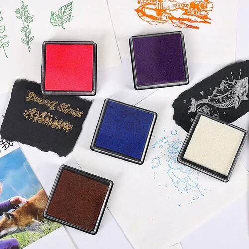 15 Colors Cute Inkpad Craft Oil Based DIY Ink Pads for Rubbe