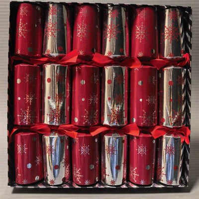 6支装圣诞纸拉炮 Christmas cracker 内装玩具纸帽英文笑话纸