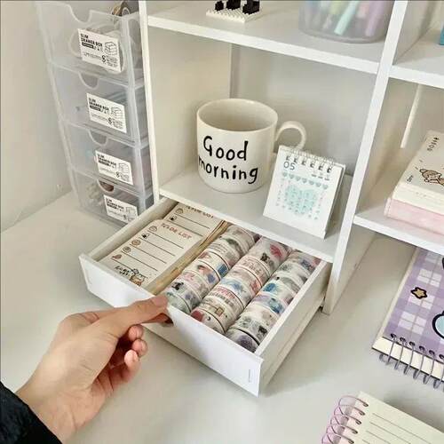 Double-Layer Desktop Organizer Rack Stationery Office Desk A