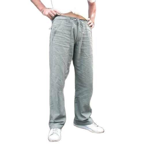 Cotton Linen Trousers for Men Wide Leg Pt Breathable Summe