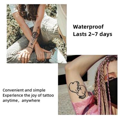 1 Sheet Flower Tattoo Sticker Waterproof Lasting Temporary T