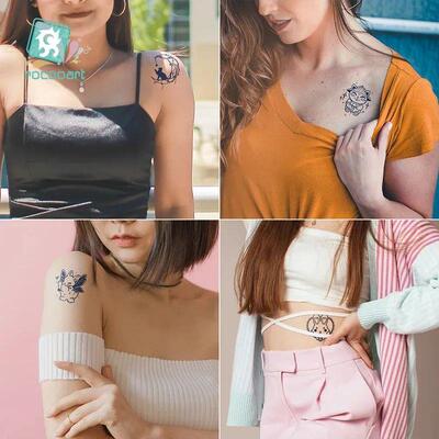 30pcs Semi Permanent Cartoon Herbal Tattoo Stickers For Wome