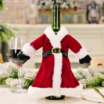 Christmas Wine Bottle Cover Merry Christmas Decorations For