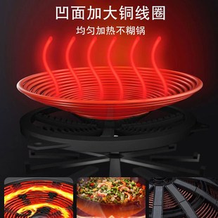 厨泊尔凹面电磁炉家用商用爆炒大功率炒菜锅灶一体节能电池炉灶